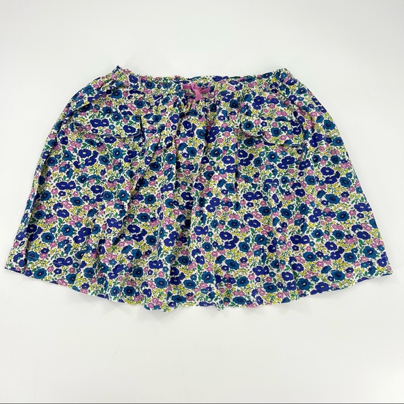Mini Boden Other - Mini Boden Blue Multicolor Floral 100% Cotton Skirt Size 9-10Y